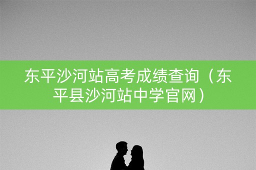东平沙河站高考成绩查询（东平县沙河站中学官网）