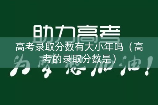 高考录取分数有大小年吗（高考的录取分数是）