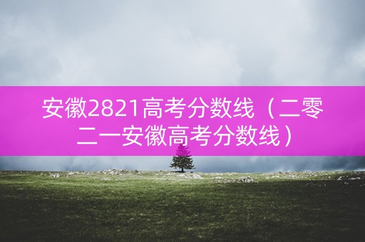 安徽2821高考分数线（二零二一安徽高考分数线）