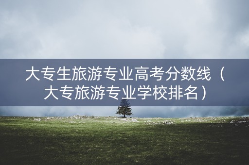 大专生旅游专业高考分数线（大专旅游专业学校排名）