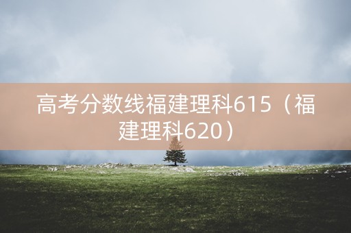 高考分数线福建理科615（福建理科620）