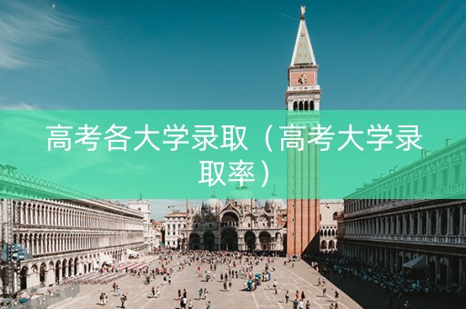 高考各大学录取（高考大学录取率）