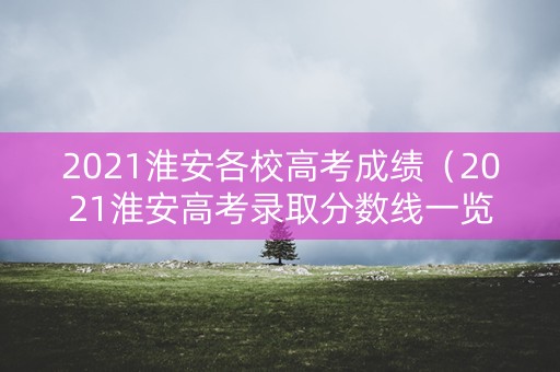 2021淮安各校高考成绩（2021淮安高考录取分数线一览表）