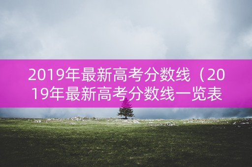 2019年最新高考分数线（2019年最新高考分数线一览表）