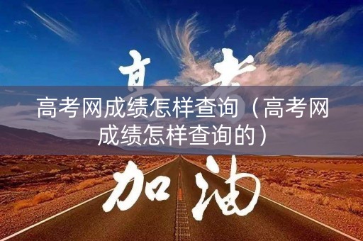 高考网成绩怎样查询（高考网成绩怎样查询的）