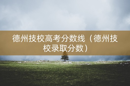 德州技校高考分数线（德州技校录取分数）