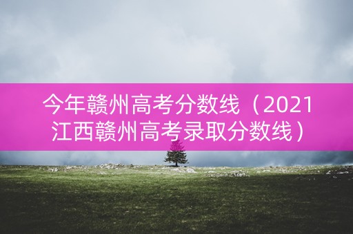 今年赣州高考分数线（2021江西赣州高考录取分数线）