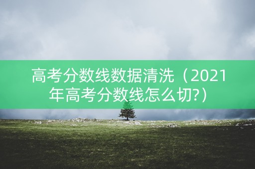 高考分数线数据清洗（2021年高考分数线怎么切?）