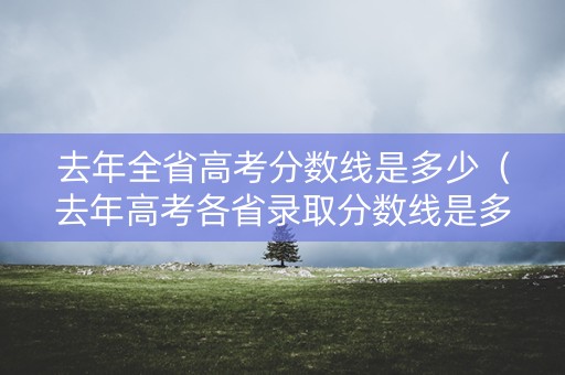 去年全省高考分数线是多少（去年高考各省录取分数线是多少）