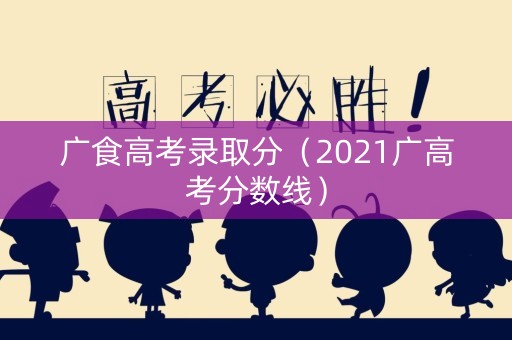 广食高考录取分（2021广高考分数线）
