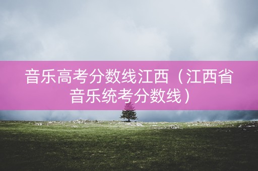 音乐高考分数线江西（江西省音乐统考分数线）
