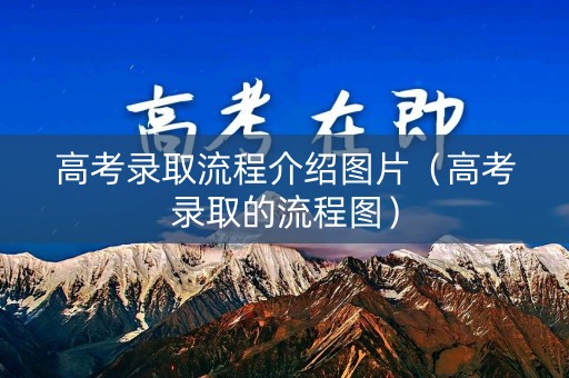高考录取流程介绍图片（高考录取的流程图）
