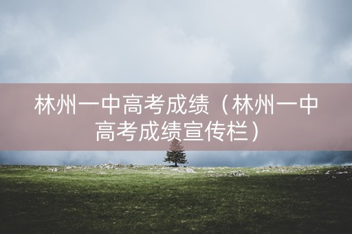林州一中高考成绩（林州一中高考成绩宣传栏）