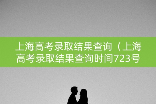 上海高考录取结果查询（上海高考录取结果查询时间723号）