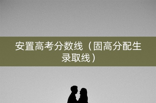 安置高考分数线（固高分配生录取线）