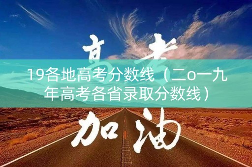 19各地高考分数线（二o一九年高考各省录取分数线）