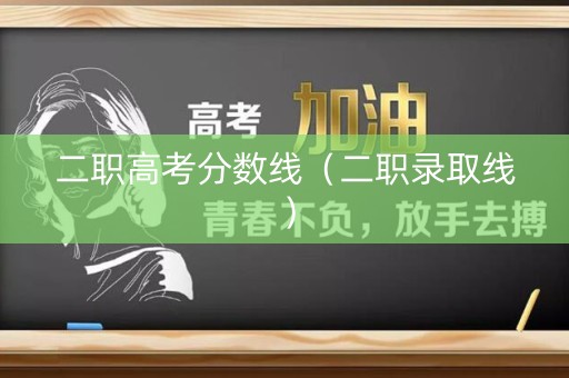 二职高考分数线（二职录取线）