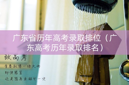 广东省历年高考录取排位（广东高考历年录取排名）