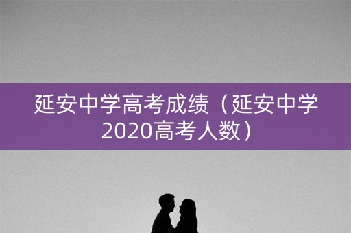延安中学高考成绩（延安中学2020高考人数）