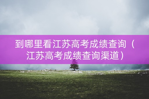 到哪里看江苏高考成绩查询（江苏高考成绩查询渠道）