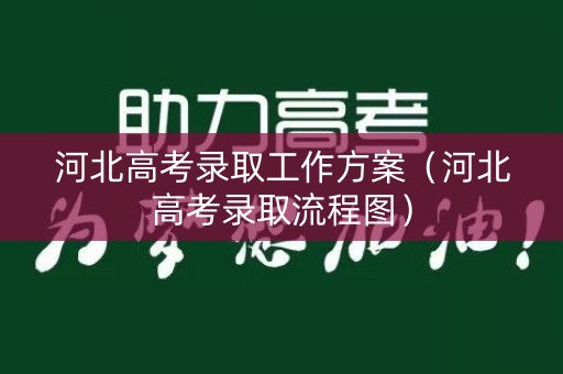 河北高考录取工作方案（河北高考录取流程图）