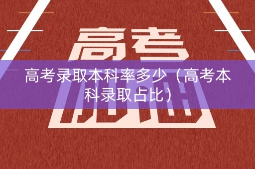 高考录取本科率多少（高考本科录取占比）