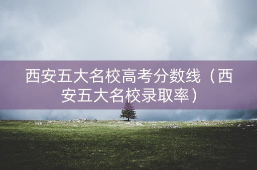 西安五大名校高考分数线（西安五大名校录取率）