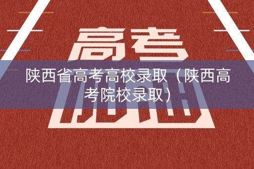 陕西省高考高校录取（陕西高考院校录取）