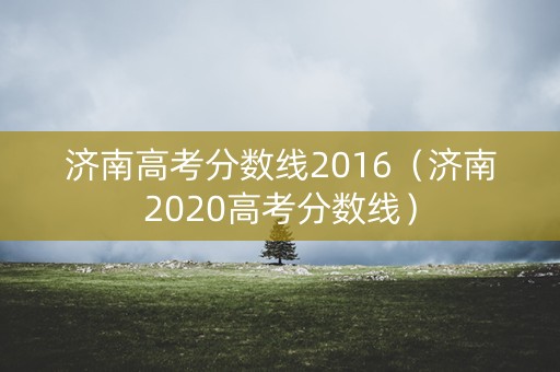 济南高考分数线2016（济南2020高考分数线）