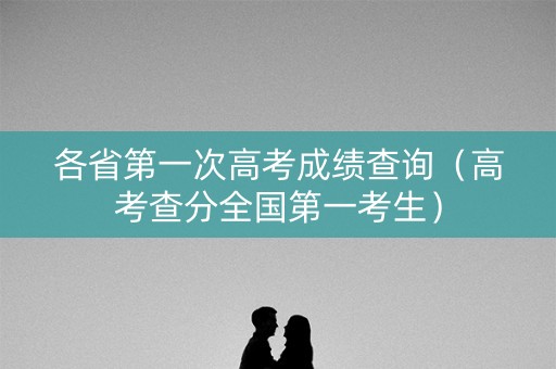 各省第一次高考成绩查询（高考查分全国第一考生）