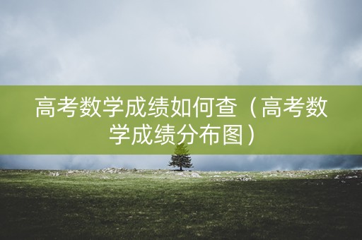 高考数学成绩如何查（高考数学成绩分布图）