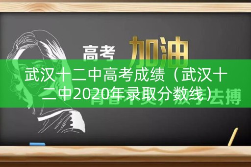 武汉十二中高考成绩（武汉十二中2020年录取分数线）