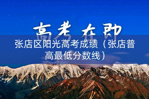 张店区阳光高考成绩（张店普高最低分数线）