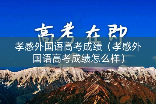 孝感外国语高考成绩（孝感外国语高考成绩怎么样）