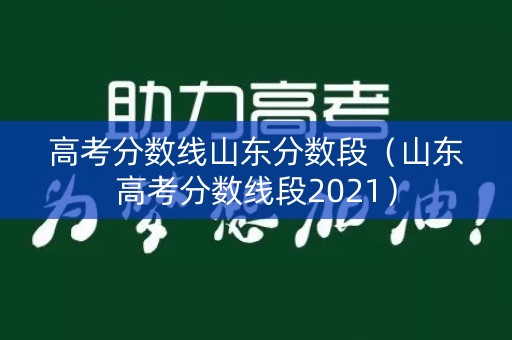 高考分数线山东分数段（山东高考分数线段2021）
