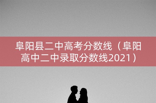 阜阳县二中高考分数线（阜阳高中二中录取分数线2021）
