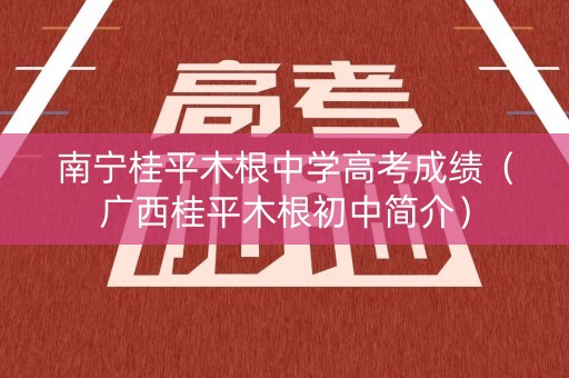 南宁桂平木根中学高考成绩（广西桂平木根初中简介）