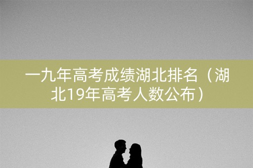 一九年高考成绩湖北排名（湖北19年高考人数公布）