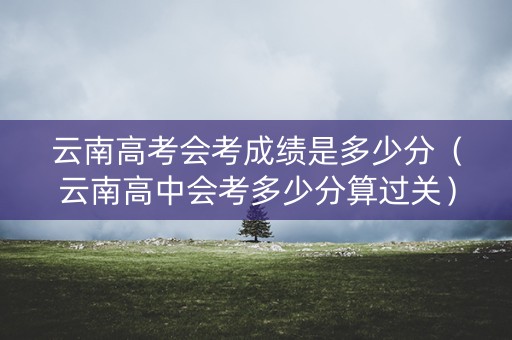 云南高考会考成绩是多少分（云南高中会考多少分算过关）