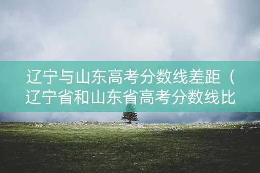 辽宁与山东高考分数线差距（辽宁省和山东省高考分数线比较）