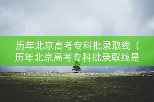 历年北京高考专科批录取线（历年北京高考专科批录取线是多少）