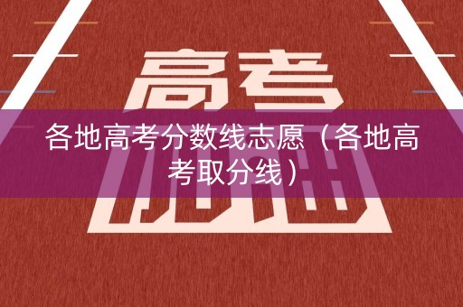 各地高考分数线志愿（各地高考取分线）