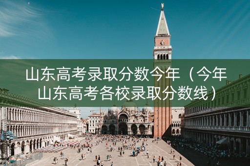 山东高考录取分数今年（今年山东高考各校录取分数线）