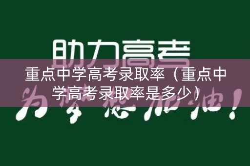 重点中学高考录取率（重点中学高考录取率是多少）