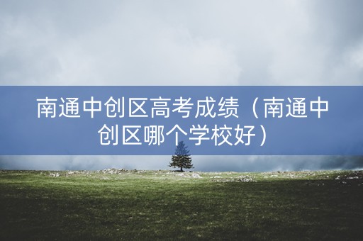 南通中创区高考成绩（南通中创区哪个学校好）
