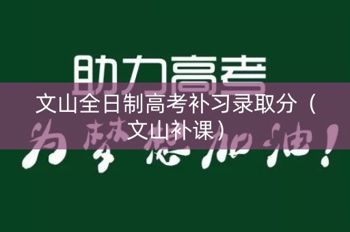文山全日制高考补习录取分（文山补课）