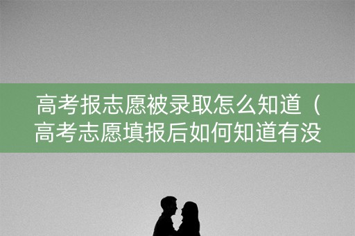 高考报志愿被录取怎么知道（高考志愿填报后如何知道有没有被录取）