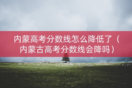 内蒙高考分数线怎么降低了（内蒙古高考分数线会降吗）