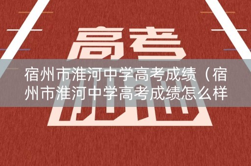 宿州市淮河中学高考成绩（宿州市淮河中学高考成绩怎么样）