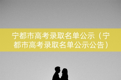 宁都市高考录取名单公示（宁都市高考录取名单公示公告）